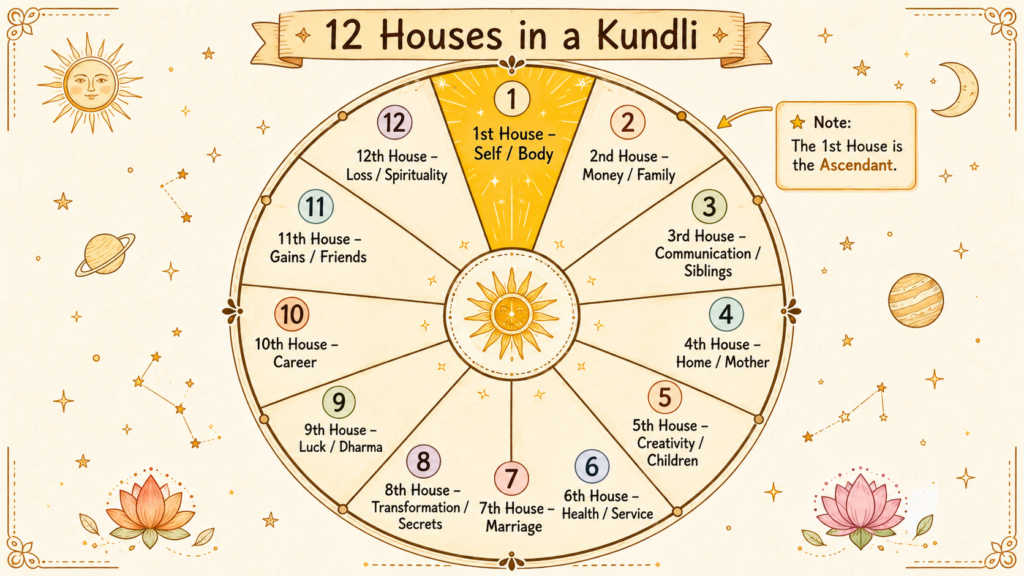 12 houses in kundli