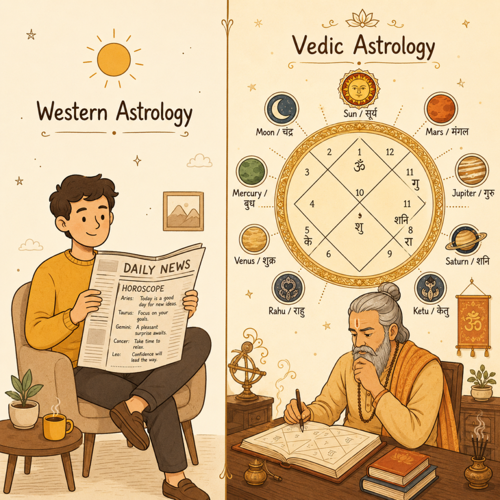 Vedic Astrology vs Western Astrology